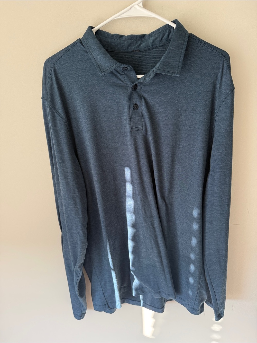 lululemon athletica Men's Long-Sleeve Polo in Slate Blue